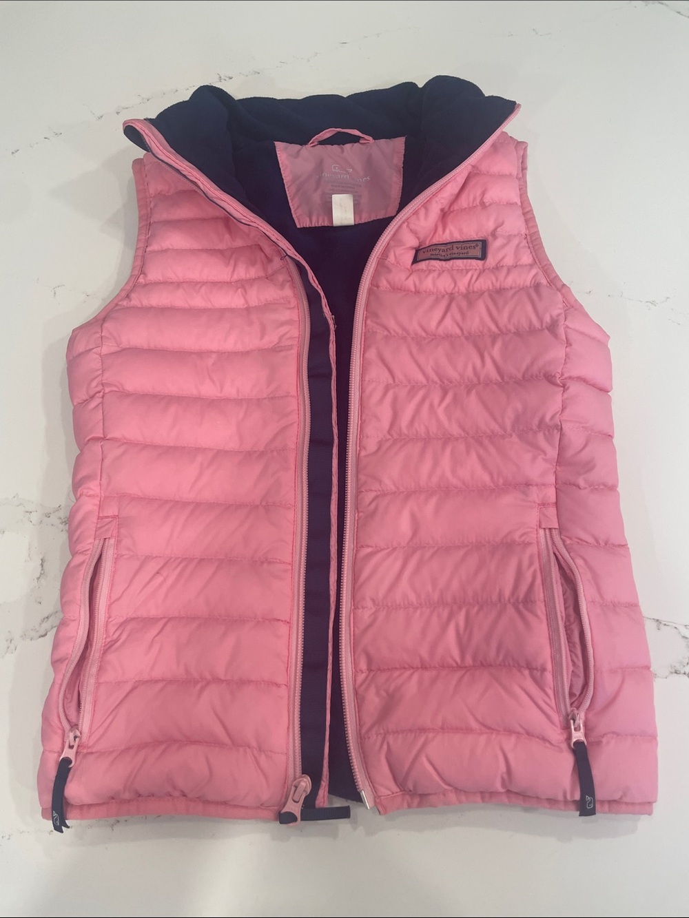 Girls' Vineyard Vines Pink Puffer Vest